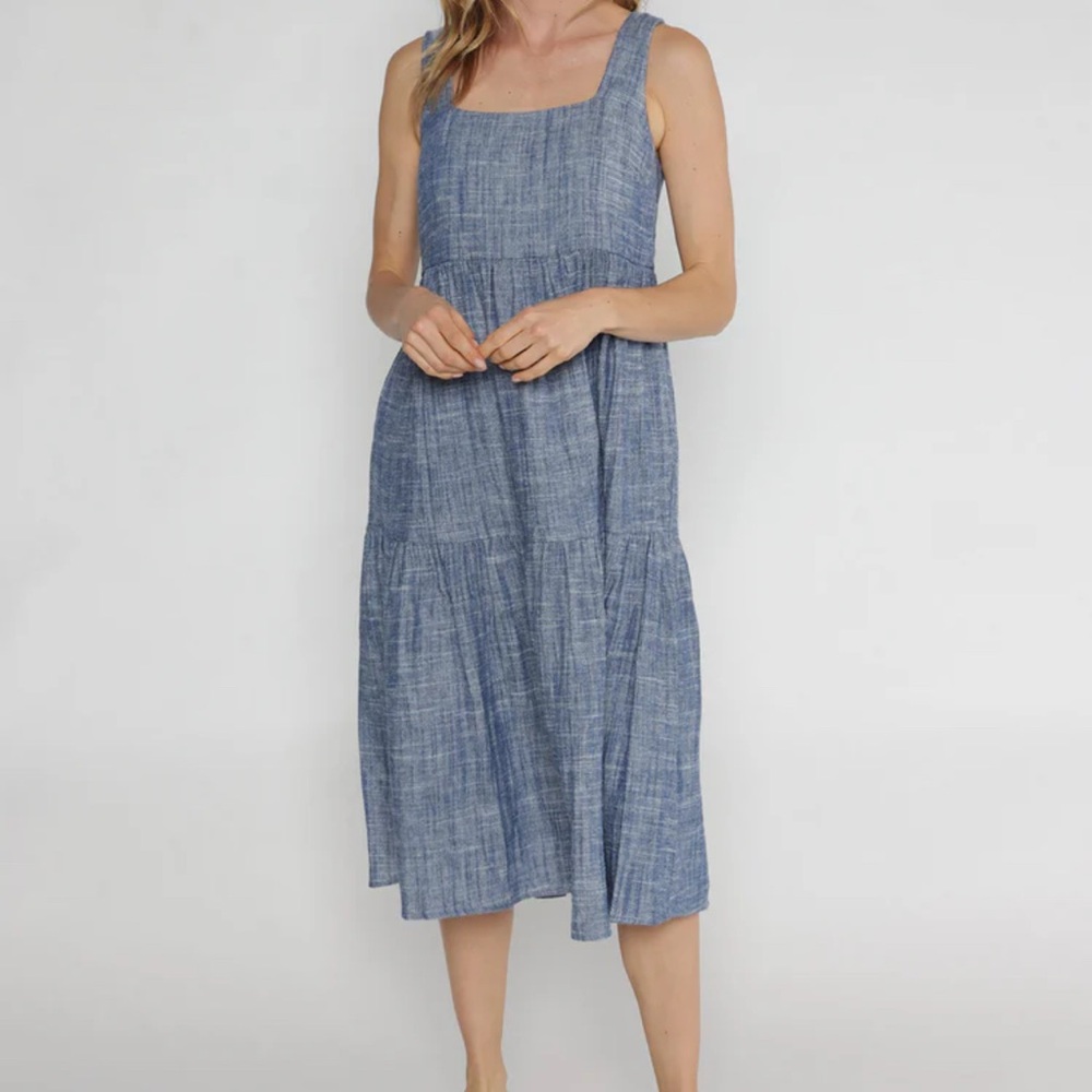 Matty M DOHENY MIDI DRESS - INDIGO NWT